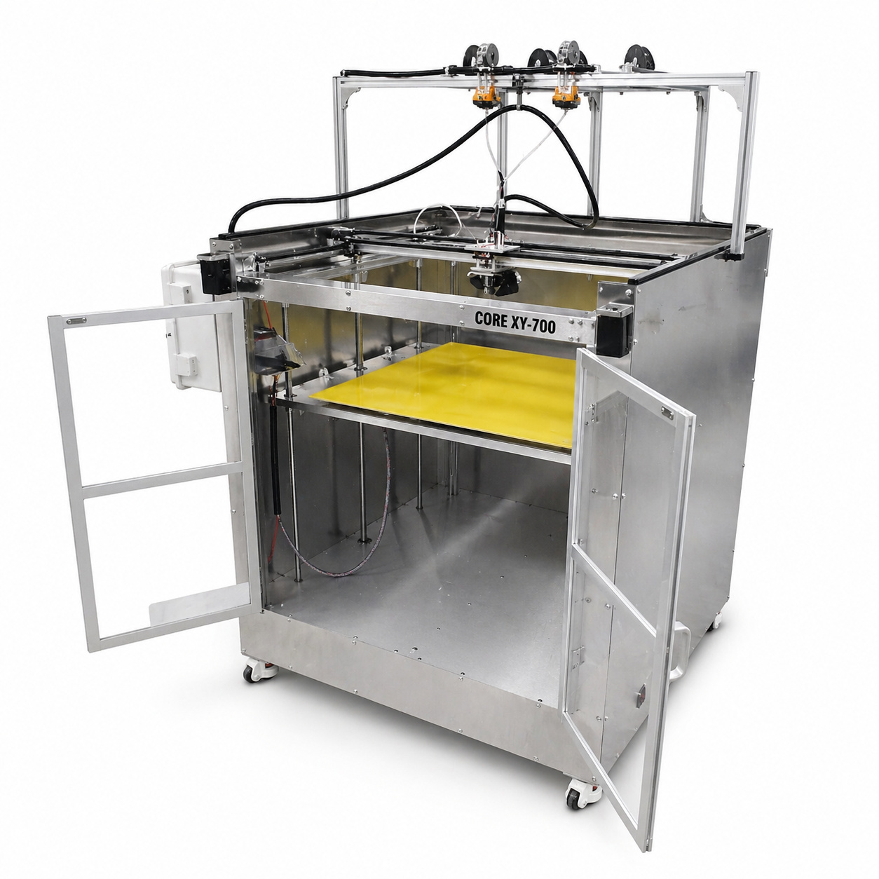 문을 연 상태에서 Core-700 내부 공간과 접근성을 보여주는 이미지